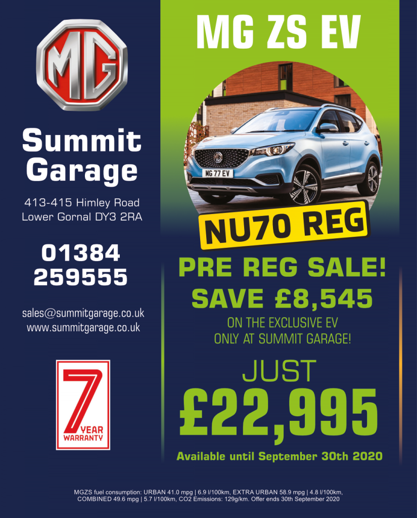 Save £8545 on the Exclusive MG ZS EV at Summit Garage!